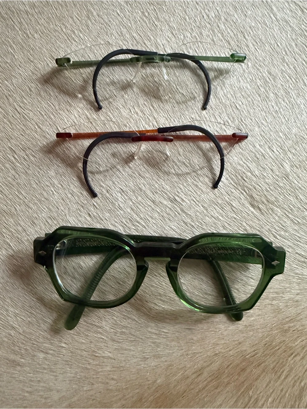 Illa Italian Green Optical Glasses and two pair of Eye Phonics